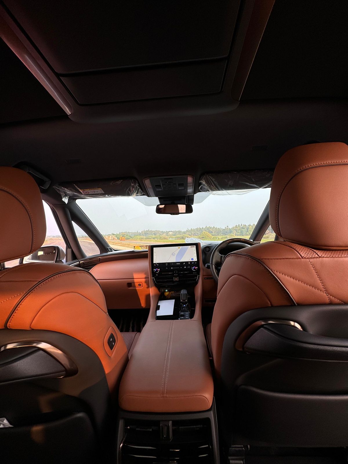 Vellfire cabin looking forward from the lounge seats